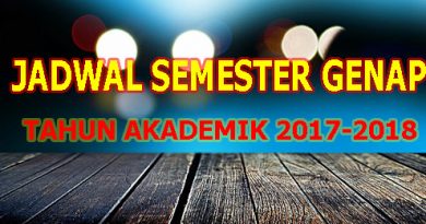 Jadwal FTI Semester Genap Tahun Akademik 2017-2018 Jadwal FTI Semester Genap Tahun Akademik 2017-2018