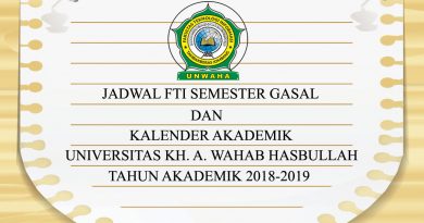 Jadwal FTI Semester Gasal Tahun Akademik 2018-2019 Jadwal FTI Semester Gasal Tahun Akademik 2018-2019